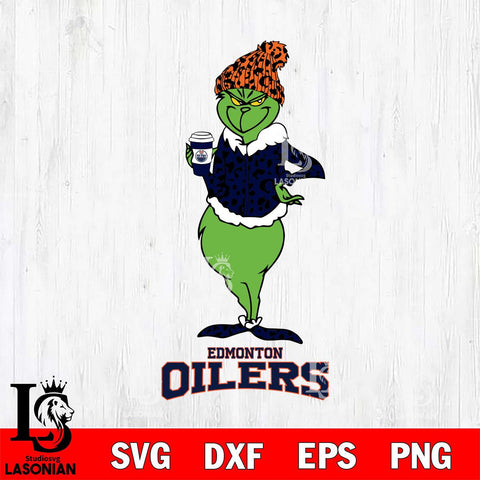 Edmonton Oilers Grinch Leopard Coffee Svg Eps Dxf Png File, Digital Download, Instant Download