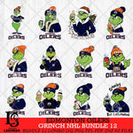 Edmonton Oilers Grinch NHL Bundle 12 SVG Eps Dxf Png File, Digital Download, Instant Download