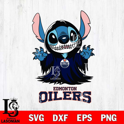 Edmonton Oilers Stitch Ghost Svg Eps Dxf Png File, NHL svg, Digital Download, Instant Download