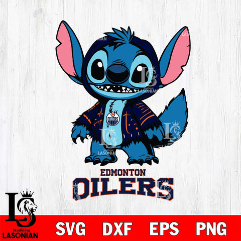 Edmonton Oilers Stitch Halloween Svg Eps Dxf Png File, NHL svg, Digital Download, Instant Download