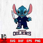 Edmonton Oilers Stitch Horror 2 Svg Eps Dxf Png File, NHL svg, Digital Download, Instant Download