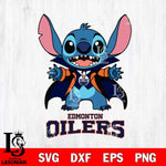 Edmonton Oilers Stitch Vampire halloween Svg Eps Dxf Png File, NHL svg, Digital Download, Instant Download