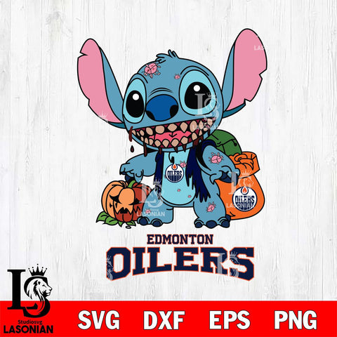 Edmonton Oilers Stitch Zombie Svg Eps Dxf Png File, NHL svg, Digital Download, Instant Download