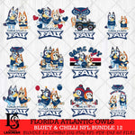 Florida Atlantic Owls Bluey & Bingo Bundle 12 SVG Svg Eps Dxf Png File, Bundle NCAA svg, Digital Download, Instant Download