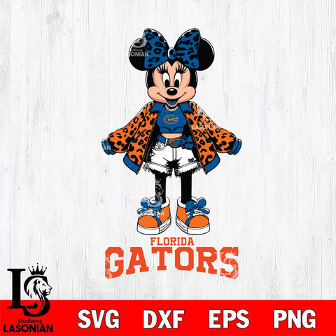 Florida Gators Style Minnie Disney Svg Eps Dxf Png File, Digital Download, Instant Download