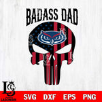 Florida Atlantic Owls Badass Dad Svg Eps Dxf Png File, Digital Download, Instant Download