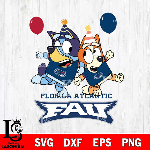 Florida Atlantic Owls Bluey & Bingo 2 Svg Eps Dxf Png File, NCAA svg, Digital Download, Instant Download