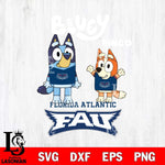 Florida Atlantic Owls Bluey & Bingo 4 Svg Eps Dxf Png File, NCAA svg, Digital Download, Instant Download