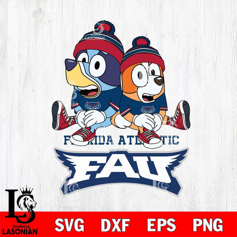 Florida Atlantic Owls Bluey & Bingo 8 Svg Eps Dxf Png File, NCAA svg, Digital Download, Instant Download