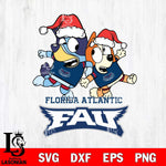 Florida Atlantic Owls Bluey Christmas Holiday Svg Eps Dxf Png File, Digital Download