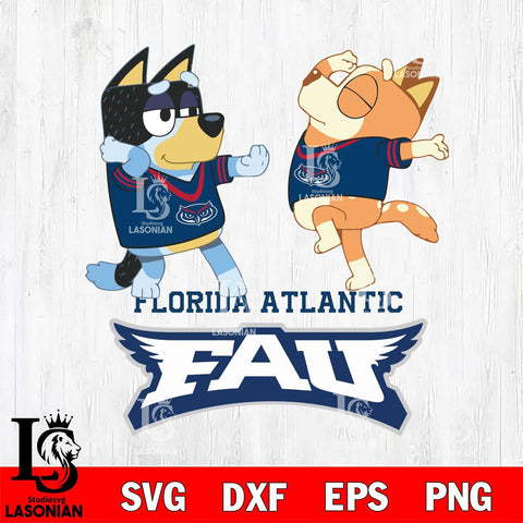 Florida Atlantic Owls Bluey Dance Svg Eps Dxf Png File, Digital Download, Instant Download