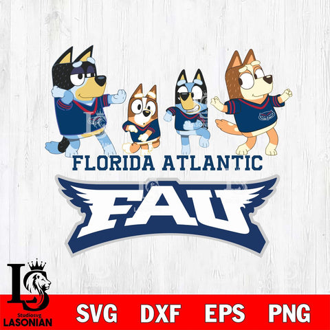 Florida Atlantic Owls Bluey Dance Mode Squats Svg Eps Dxf Png File, Digital Download, Instant Download