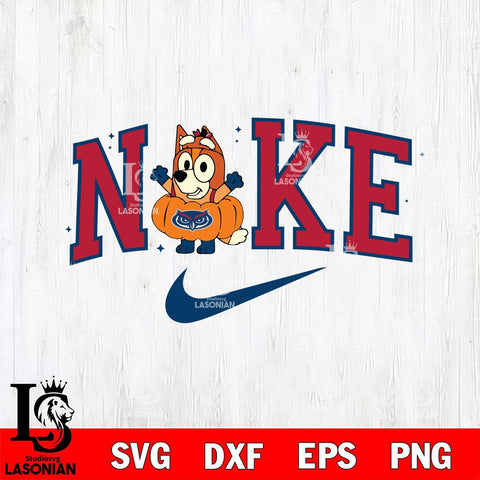 Florida Atlantic Owls Bluey Halloween Nike NCAA Svg Eps Dxf Png File, Digital Download, Instant Download