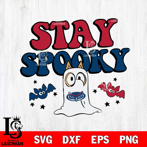 Florida Atlantic Owls Bluey Halloween Stay Spooky Svg Eps Dxf Png File, Digital Download, Instant Download