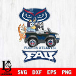 Florida Atlantic Owls Bluey friends car Svg Eps Dxf Png File, NCAA svg, Digital Download, Instant Download