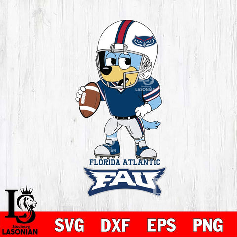 Florida Atlantic Owls Bluey rugby Svg Eps Dxf Png File, Digital Download ,Instant Download, Cricut File