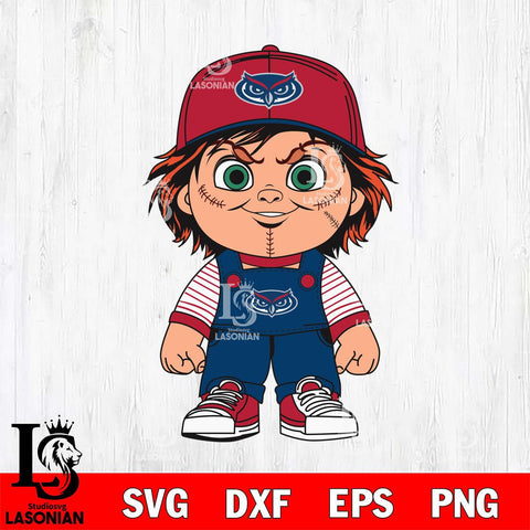 Florida Atlantic Owls Chucky Horror Svg Eps Dxf Png File, NCAA svg, Digital Download, Instant Download