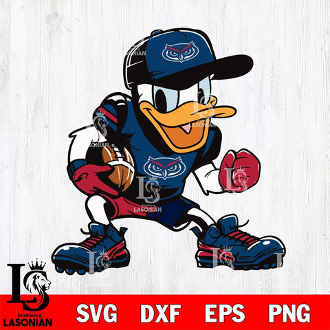 Florida Atlantic Owls Donal Duck Svg Eps Dxf Png File, NCAA svg, Digital Download, Instant Download