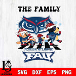 Florida Atlantic Owls Family Bluey Christmas Svg Eps Dxf Png File, Digital Download