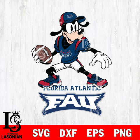 Florida Atlantic Owls Goofy Disney, Svg Eps Dxf Png File, Digital Download