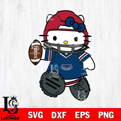 Florida Atlantic Owls Hello Kitty sport Svg Eps Dxf Png File, NCAA svg, Digital Download, Instant Download