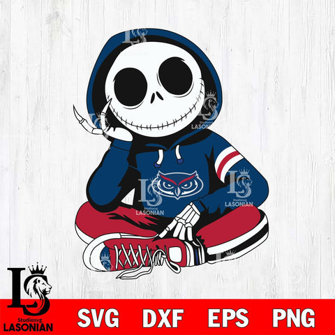 Florida Atlantic Owls Jack Skellington halloween Svg Eps Dxf Png File, NCAA svg, Digital Download, Instant Download