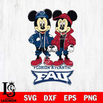 Florida Atlantic Owls Mickey Minnie Mouse Football Svg Eps Dxf Png File, NCAA svg , File Cut , Digital Download , Instant Download, Cut Svg Files