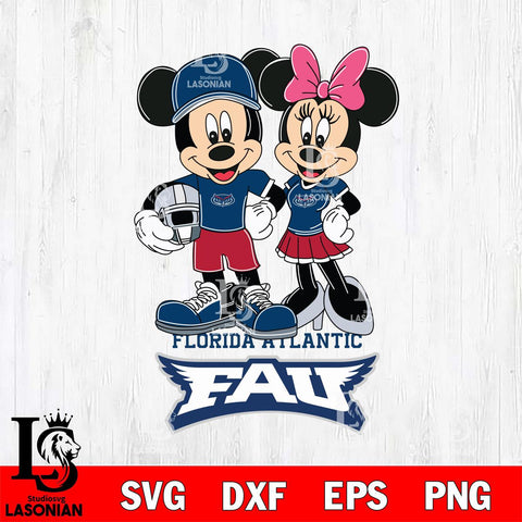 Florida Atlantic Owls Mickey Minnie Mouse Helmet Svg Eps Dxf Png File, NCAA svg , File Cut , Digital Download , Instant Download, Cut Svg Files