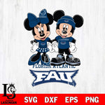 Florida Atlantic Owls Mickey Minnie Rugby ball Svg Eps Dxf Png File, NCAA svg , File Cut , Digital Download , Instant Download, Cut Svg Files