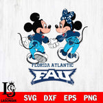 Florida Atlantic Owls Mickey Minnie Valentine Rugby Svg Eps Dxf Png File, Digital Download ,Instant Download, Cricut File