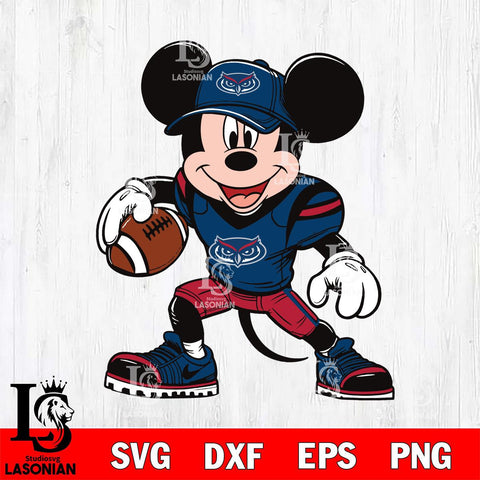 Florida Atlantic Owls Mickey Mouse Svg Eps Dxf Png File, NCAA svg, Digital Download, Instant Download