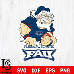 Florida Atlantic Owls Santa Claus Angry Svg dxf eps png pdf file,NCAA svg,Digital Download,Cricut file