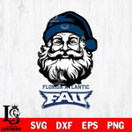 Florida Atlantic Owls Santa Claus Christmas Svg dxf eps png pdf file,NCAA svg,Digital Download,Cricut file