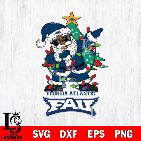 Florida Atlantic Owls Santa Claus Ugly Christmas Svg dxf eps png pdf file,NCAA svg,Digital Download,Cricut file