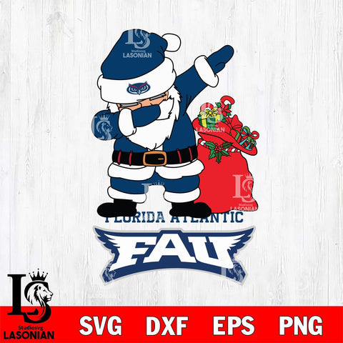 Florida Atlantic Owls Santa Dabbing Christmas Svg dxf eps png pdf file,NCAA svg,Digital Download,Cricut file