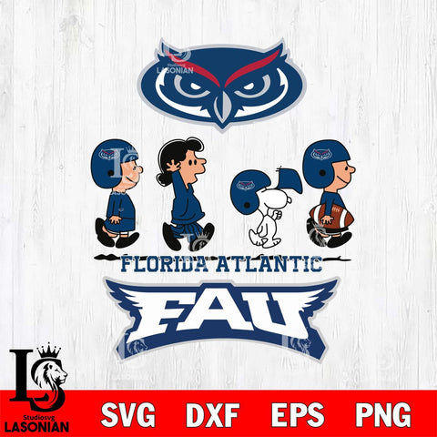 Florida Atlantic Owls Snoopy Sport 12 Svg Eps Dxf Png File, Digital Download