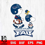 Florida Atlantic Owls Snoopy Sport Svg Eps Dxf Png File, Digital Download