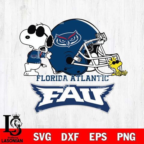 Florida Atlantic Owls Snoopy Sport 2 Svg Eps Dxf Png File, Digital Download