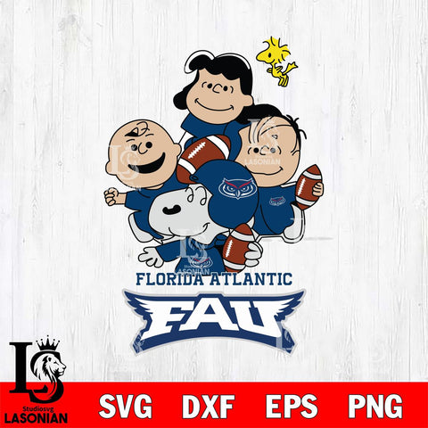 Florida Atlantic Owls Snoopy Sport 4 Svg Eps Dxf Png File, Digital Download