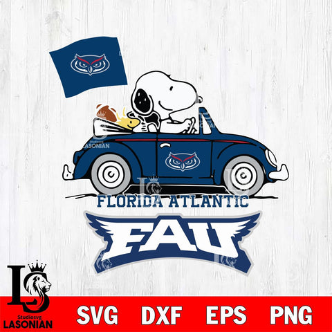 Florida Atlantic Owls Snoopy Sport 5 Svg Eps Dxf Png File, Digital Download