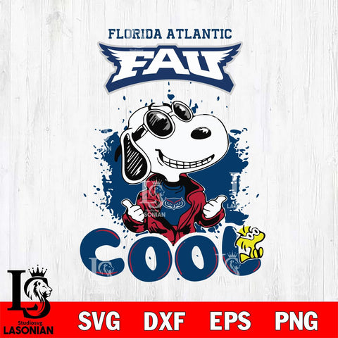 Florida Atlantic Owls Snoopy Sport 7 Svg Eps Dxf Png File, Digital Download