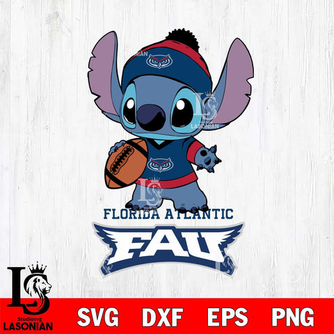 Florida Atlantic Owls Stitch Disney, Svg Eps Dxf Png File, Digital Download