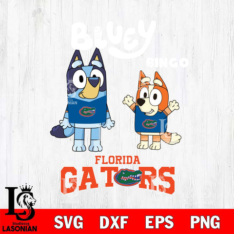 Florida Gators Bluey & Bingo 4 Svg Eps Dxf Png File, NCAA svg, Digital Download, Instant Download