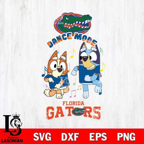 Florida Gators Bluey Bingo Dance Mode Svg Eps Dxf Png File, NCAA svg, Digital Download, Instant Download