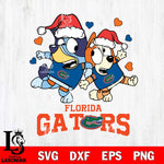 Florida Gators Bluey Christmas NFL Svg Eps Dxf Png File, Digital Download