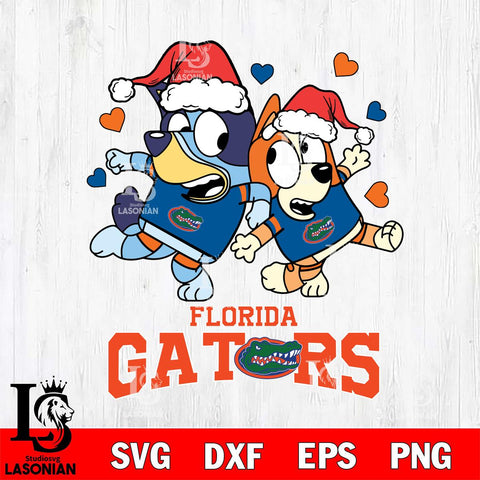 Florida Gators Bluey Christmas NFL Svg Eps Dxf Png File, Digital Download