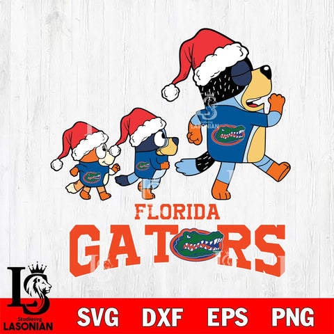 Florida Gators Bluey Family Christmas Svg Eps Dxf Png File, Digital Download