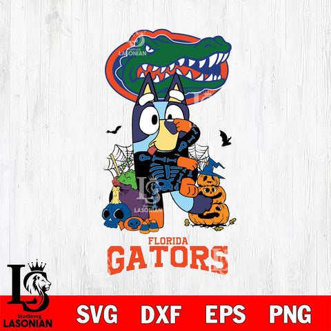 Florida Gators Bluey Halloween NCAA 2 Svg Eps Dxf Png File, Digital Download, Instant Download