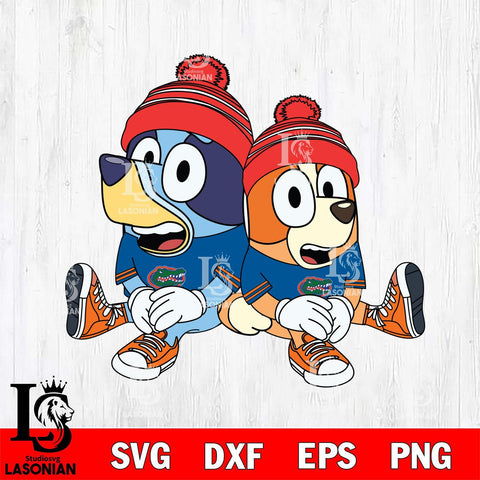 Florida Gators Bluey & Bingo Christmas Svg Eps Dxf Png File, Digital Download, Instant Download