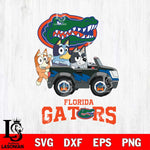 Florida Gators Bluey friends car Svg Eps Dxf Png File, NCAA svg, Digital Download, Instant Download